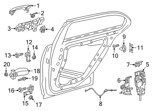 2020 Mercedes-Benz A220 Rear Door Diagram 4