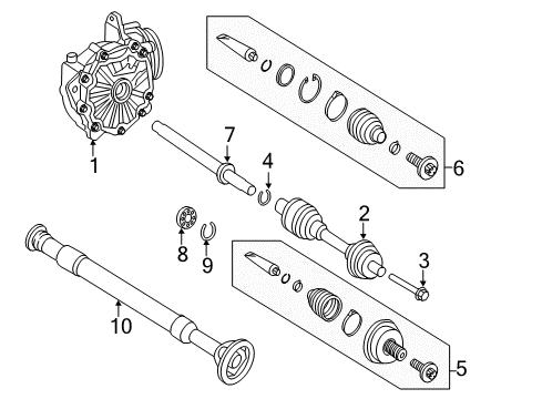 2012 Mercedes-Benz CLS550 Carrier & Front Axles