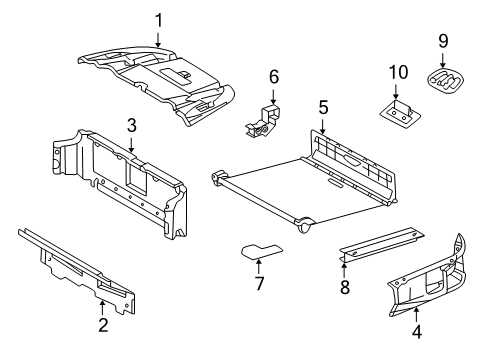 2001 Mercedes-Benz CLK320 Interior Trim - Convertible Top Diagram