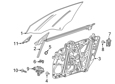 2020 Mercedes-Benz CLA45 AMG Rear Door Diagram 1