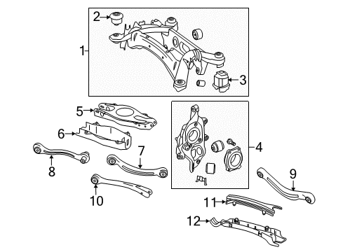 2017 Mercedes-Benz GLC43 AMG Rear Suspension, Control Arm Diagram 4