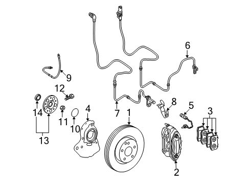 2011 Mercedes-Benz S400 Anti-Lock Brakes Diagram 2