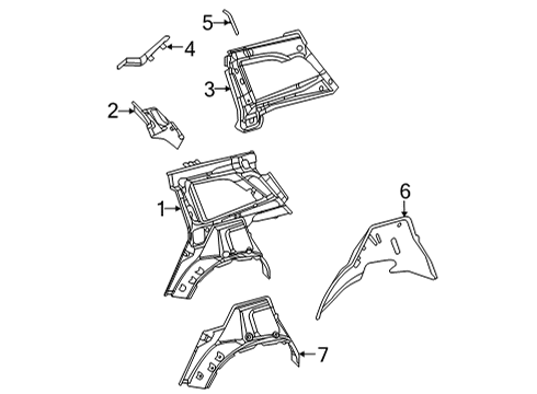 2021 Mercedes-Benz GLS580 Inner Structure - Quarter Panel