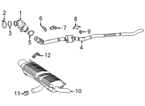 2023 Mercedes-Benz GLE350 Exhaust Components Diagram