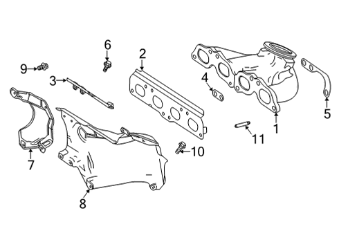 Exhaust Manifold Gasket Diagram for 139-141-00-00