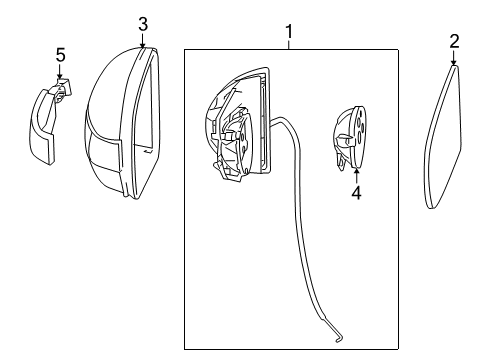 Mirror Base Diagram for 251-810-06-93