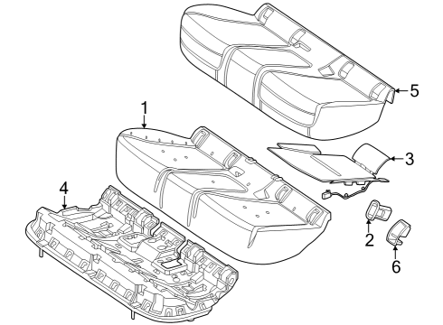 2023 Mercedes-Benz GLC300 Rear Seat Components Diagram 5