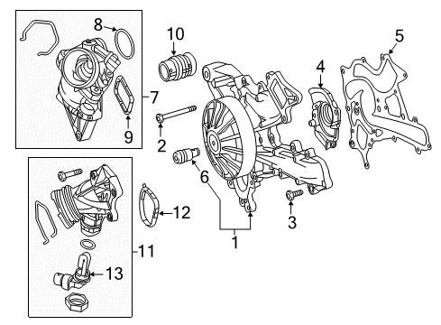 2020 Mercedes-Benz C43 AMG Water Pump Diagram 2