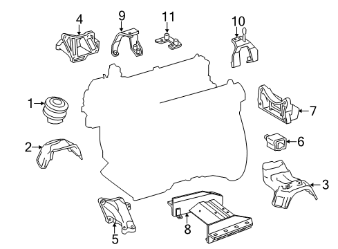 2017 Mercedes-Benz SL65 AMG Engine & Trans Mounting Diagram