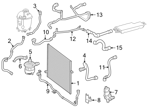 2023 Mercedes-Benz S580e Intercooler  Diagram