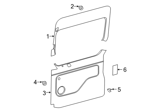 2020 Mercedes-Benz Sprinter 1500 Interior Trim - Side Loading Door Diagram 2