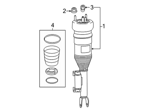 2021 Mercedes-Benz E350 Struts & Components - Front Diagram 3