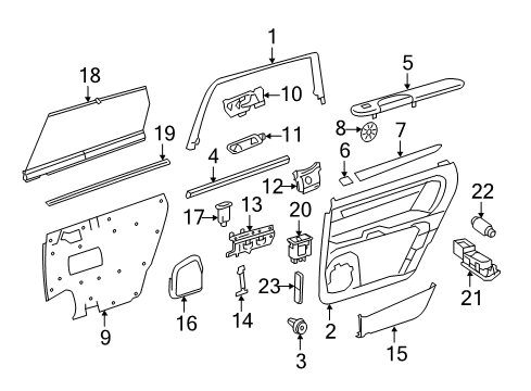 2011 Mercedes-Benz R350 Interior Trim - Rear Door