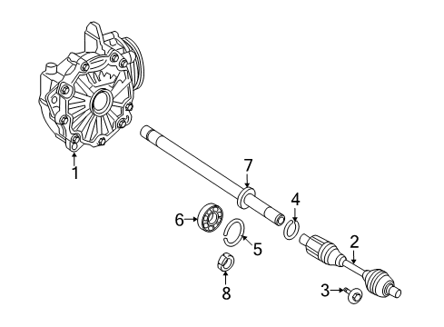 2012 Mercedes-Benz E350 Carrier & Front Axles Diagram 1