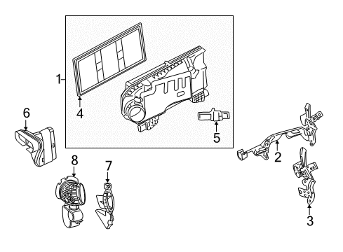 2018 Mercedes-Benz GLE350 Air Intake Diagram