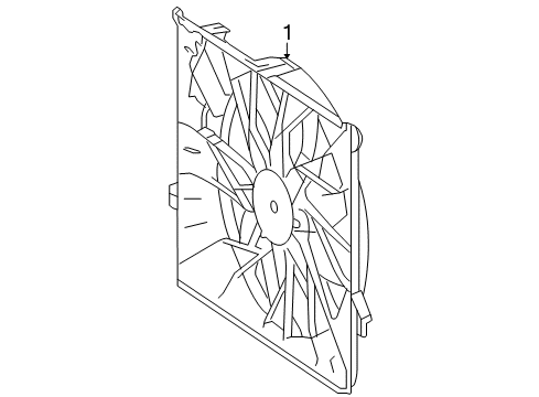 2011 Mercedes-Benz GLK350 Cooling System, Radiator, Water Pump, Cooling Fan Diagram 1