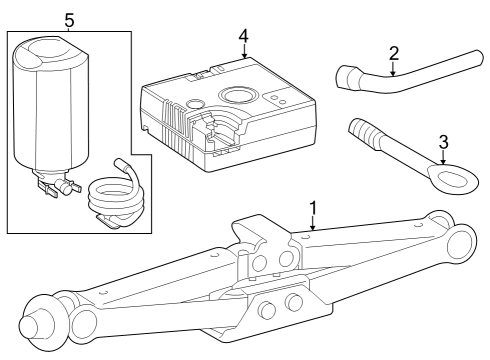 2023 Mercedes-Benz EQE 350+ SUV Jack & Components Diagram