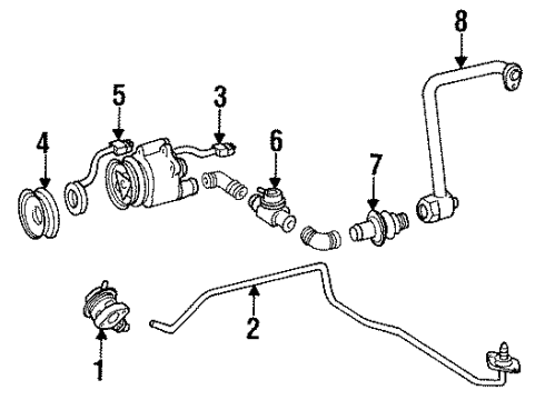 1988 Mercedes-Benz 190E Emission Components