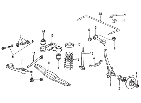 Steering Knuckle Diagram for 116-330-41-20