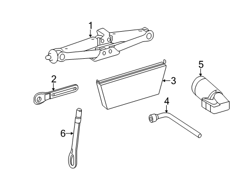 2014 Mercedes-Benz CLA250 Jack & Components Diagram