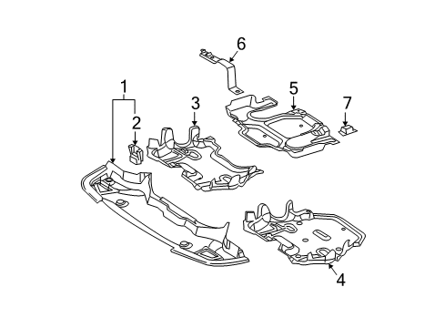 2009 Mercedes-Benz E350 Splash Shields Diagram