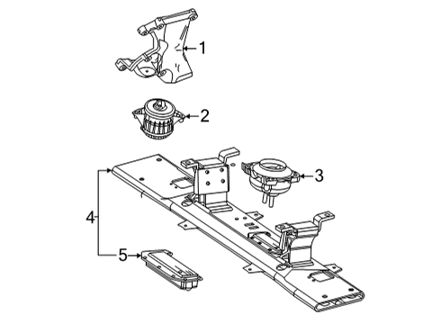 2021 Mercedes-Benz GLS580 Engine & Trans Mounting