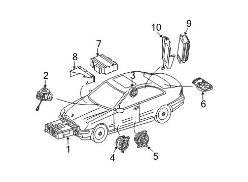 2004 Mercedes-Benz CLK500 Sound System Diagram