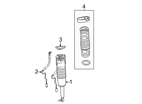 2013 Mercedes-Benz CL550 Shocks & Components - Front Diagram