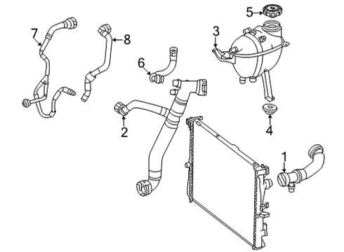 2021 Mercedes-Benz GLE63 AMG S Hoses & Lines Diagram