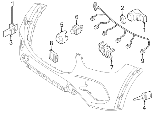 TRIM MOLDING Diagram for 000-888-34-00