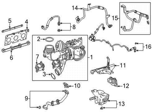 2020 Mercedes-Benz GLC43 AMG Turbocharger Diagram 4