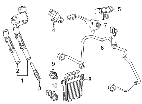 Ignition Coil Connector Diagram for 276-159-05-42