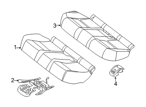 2022 Mercedes-Benz E450 Second Row Seats Diagram 3