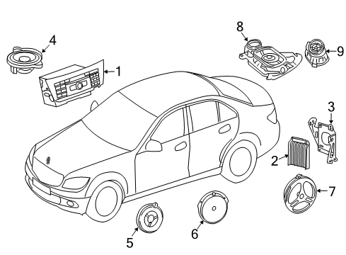 2012 Mercedes-Benz C63 AMG Sound System Diagram 2