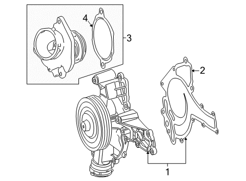 2011 Mercedes-Benz E550 Water Pump Diagram 1