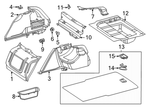 2022 Mercedes-Benz S500 Interior Trim - Rear Body Diagram 2