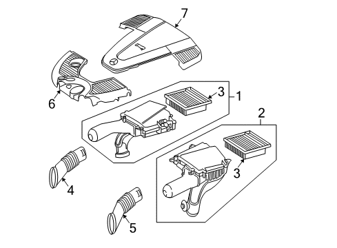 2004 Mercedes-Benz CL600 Air Intake Diagram