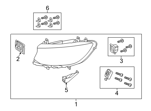 2022 Mercedes-Benz Sprinter 2500 Headlamp Components Diagram 2