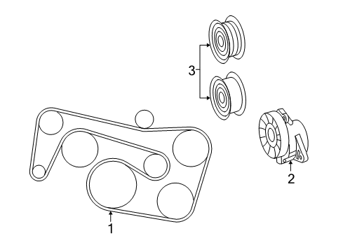 2010 Mercedes-Benz ML450 Belts & Pulleys, Maintenance Diagram