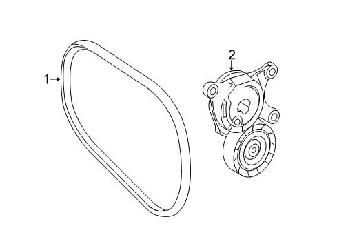 2014 Mercedes-Benz CLA45 AMG Belts & Pulleys, Maintenance Diagram