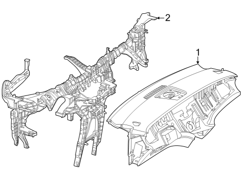 Instrument Panel Diagram for 296-680-58-04-7R47