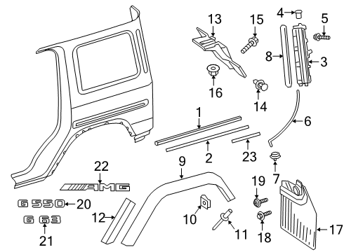 Drain Hose Grommet Diagram for 601-997-18-81