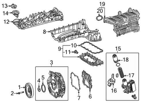 Upper Oil Pan Diagram for 656-010-02-03