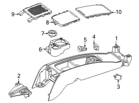 2016 Mercedes-Benz S65 AMG Rear Console Diagram