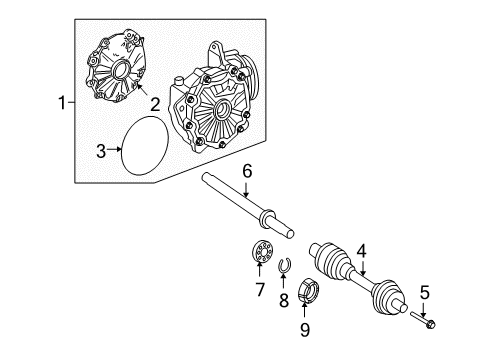 2010 Mercedes-Benz CL600 Carrier & Front Axles Diagram