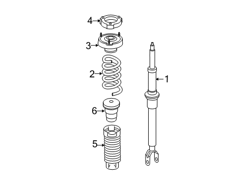 2007 Mercedes-Benz E550 Shocks & Components - Front Diagram 2