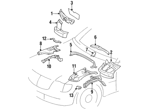 1998 Mercedes-Benz S600 Heat & Sound Insulators Diagram