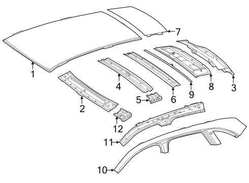 2023 Mercedes-Benz GLC300 Roof & Components Diagram 2