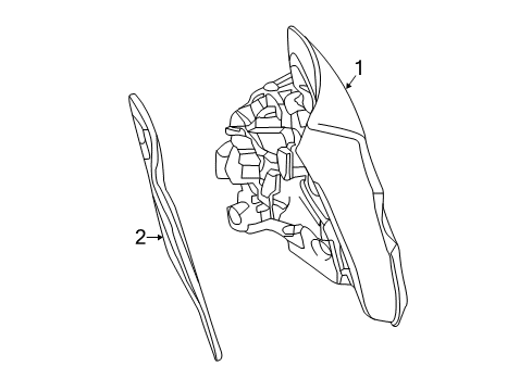 Combination Lamp Gasket Diagram for 156-826-03-91-64