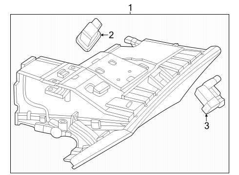 Glove Box Assembly Diagram for 296-680-12-00-9J38